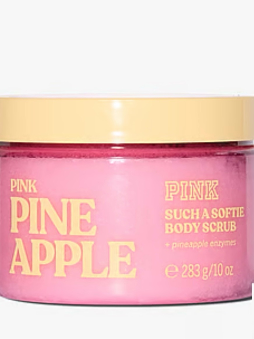 PINK Victoria's Secret Pineapple Such A Softie Pink Body Scrub with Yellow Lid